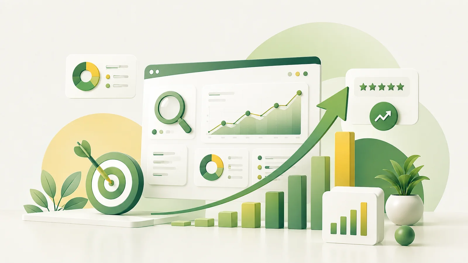 Dashboard met groei- en marketingresultaten